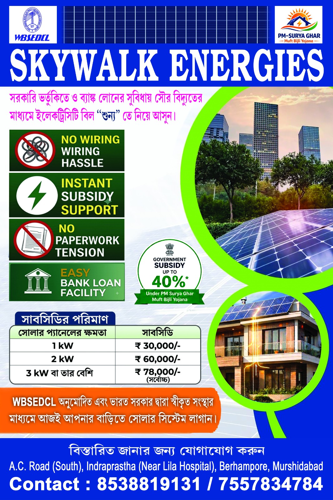 Zero Electricity Bill Scheme Poster